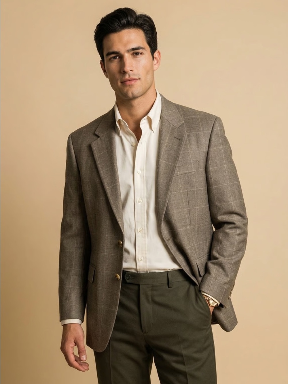 LAUREN RALPH LAUREN | Brown 100% Wool Blazer Jacket Sz 40R